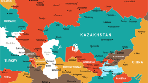 Central Asia map