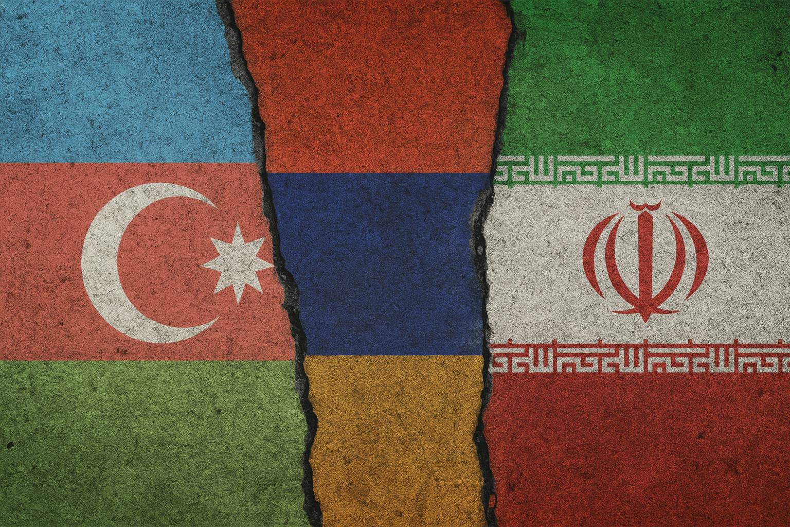 Flags Iran Armenia Azerbaijan compressed